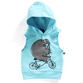 Minti S14 Baby Sleeveless Hood Walrus Aqua